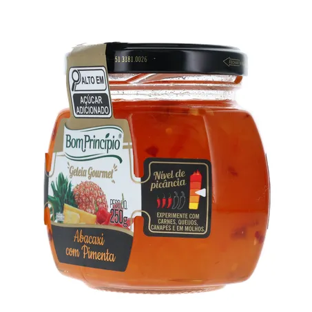 GELEIA BOM PRINCÍPIO ABACAXI C/PIMENTA VIDRO 250G 360-5