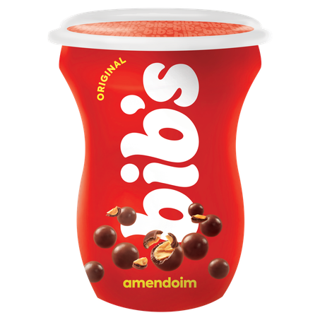 Confeito de Amendoim Cobertura Chocolate ao Leite Bib's Pote 180g