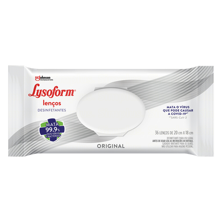LENÇO DESINFETANTE LYSOFORM ORIGINAL C/36