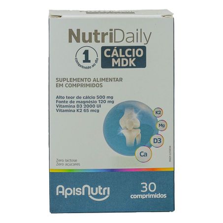 NUTRIDAILY CÁLCIO MDK 900MG 30COMP APISNUTRI 360-2