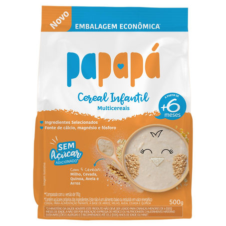 Cereal Infantil Papapá 500g - Multicerais - Pacote