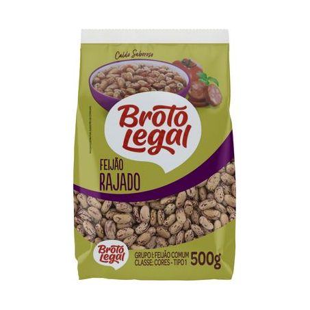 Feijão Rajado Tipo 1 Broto Legal Pacote 500G