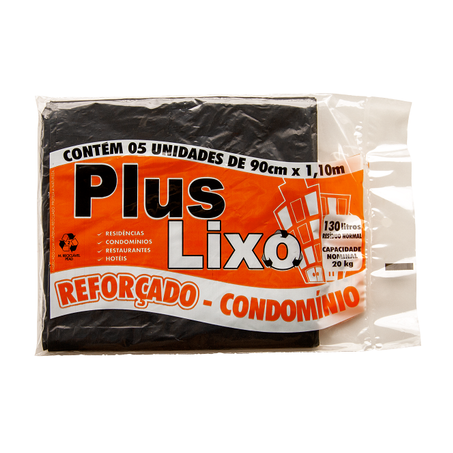 SACO LIXO PLUS CONDOMINIO 130L C/5