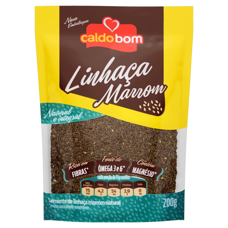 Semente de Linhaça Caldo Bom 200g  - Marrom