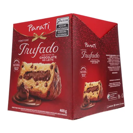 Panettone Parati Trufado com Gotas de Chocolate Ao Leite Caixa 400gr 360-4