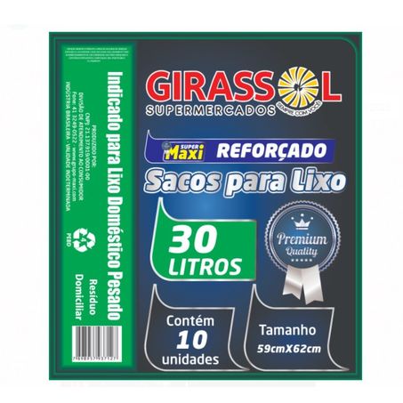 SACO DE LIXO GIRASSOL MAXI 30L