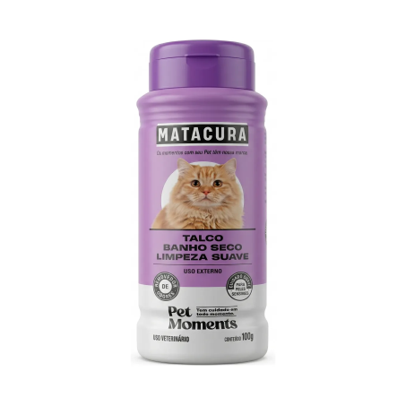 Talco matacura banho seco limpeza suave 100g