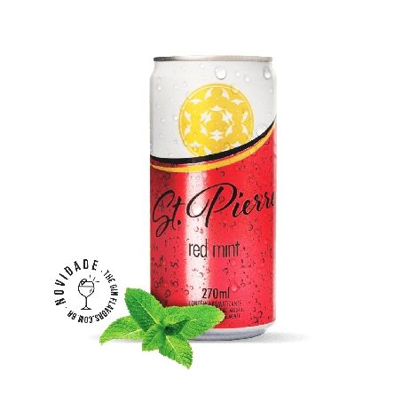 REFRIGERANTE ST. PIERRE 270ML RED MINT LATA
