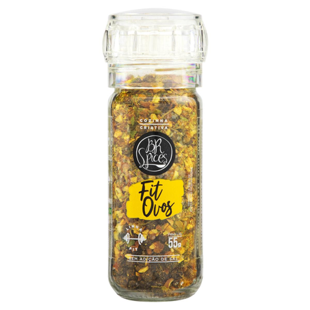 Tempero BR Spices 55g - Para Ovos - Zero Sódio - Com Moedor