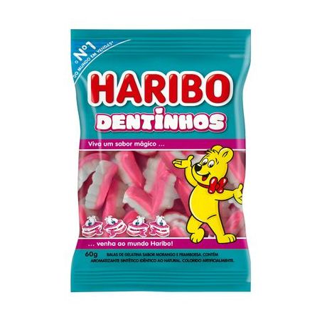 BALA DE GELATINA HARIBO 50G DENTINHOS