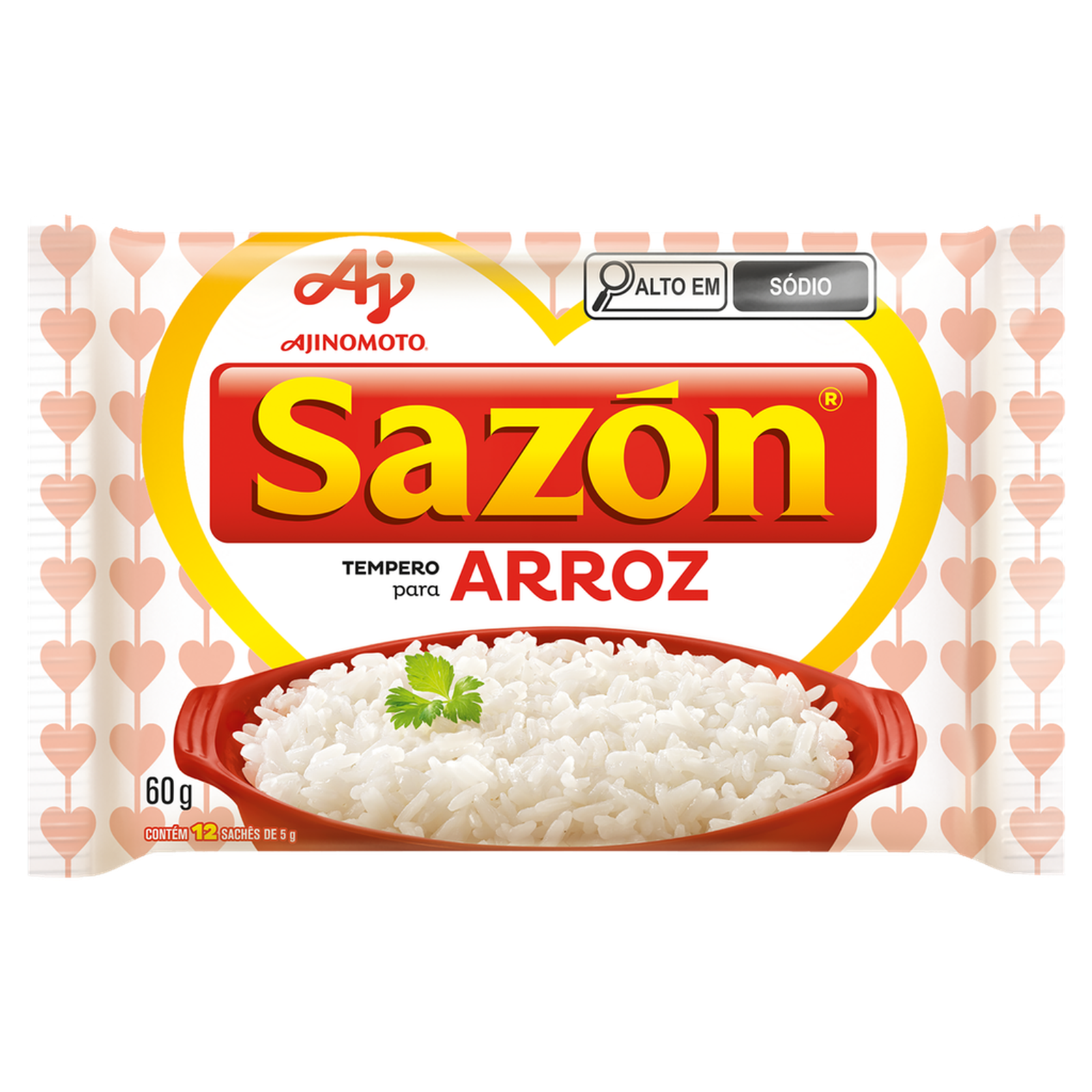 Tempero Pó para Arroz Sazón Pacote 60g 12 Unidades 5g Cada