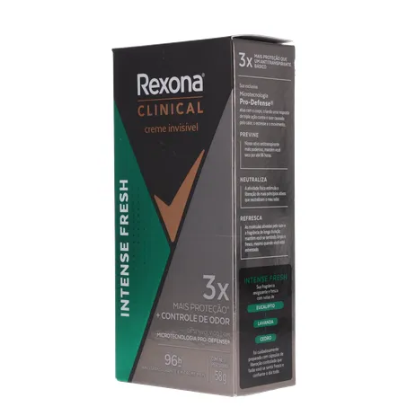 DESODORANTE REXONA CREME CLINICAL MEN INTENSE FRESH 58G 360-4