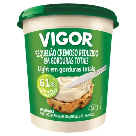 Requeijão cremoso light vigor 400g