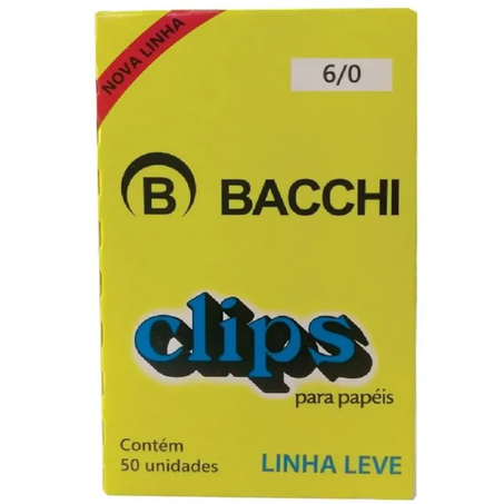 Esc clips bacchi galvanizado 6/0 c/50un