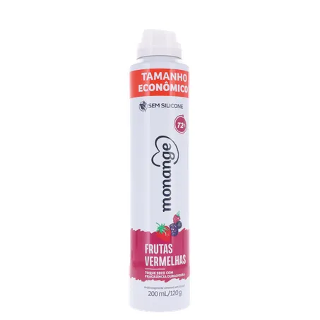 DESODORANTE AEROSOL MONANGE FEMININO TAMANHO ECONÔMICO FRUTAS VERMELHAS 200ML 360-35