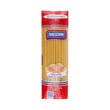 Massa todeschini c/ovos parafuso furadinho 500g