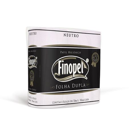 Papel higienico finopel neutro folha dupla c/4 30m*