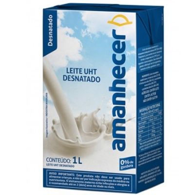Leite desnatado longa vida amanhecer 1l