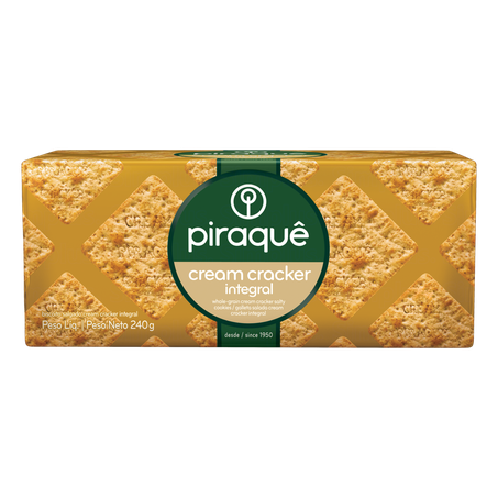 BISCOITO PIRAQUE CREAM CRACKER INTEGRAL 240G