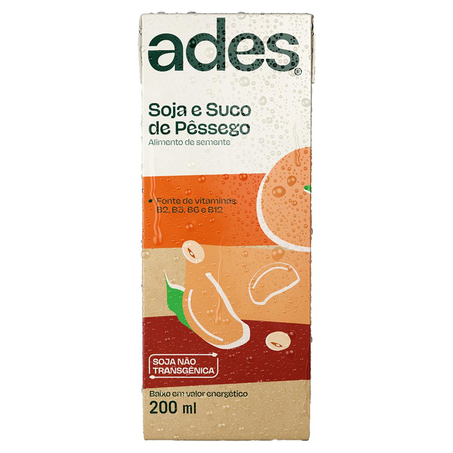 Bebida de Soja Ades 200ml - Pêssego - TP