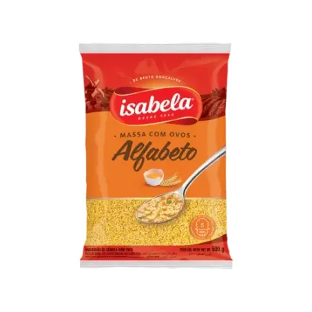 MASSA ISABELA ALFABETO ANIMADO 500G