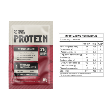 PROTEIN SACHE STRAWBERRY 35G - PLANT POWER