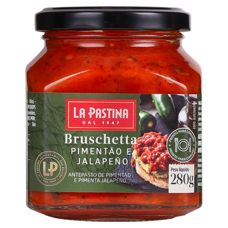 BRUSCHETTA LA PASTINA 280G PIM.JALAPENO/PIMENTAO