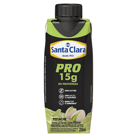 Bebida láctea santa clara pro pistache 250ml