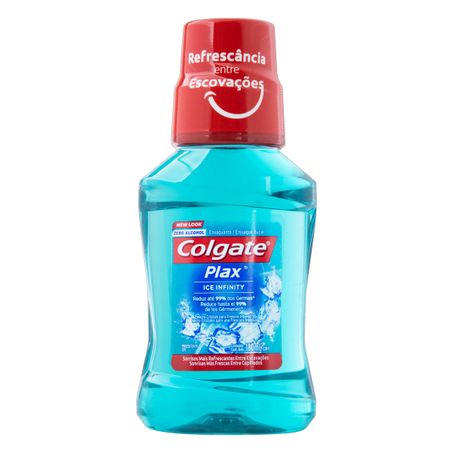 ENXAGUANTE BUCAL ZERO ÁLCOOL ICE INFINITY COLGATE PLAX 180ML