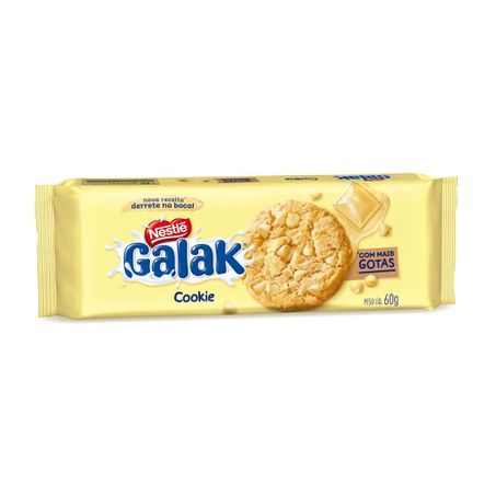 BISCOITO NESTLE GALAK COOKIES CHOC BRA 60G