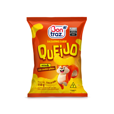 Salgadinho Bontraz Sabor Queijo Pacote 150g