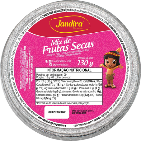 Mix de Frutas Jandira 130g