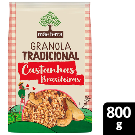 Granola Tradicional Mãe Terra Castanhas 800G