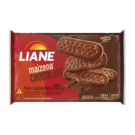 Biscoito Maizena S/Lactose Liane Chocolate 330g