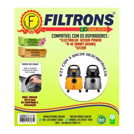 Filtro Para Aspirador de Pó Filtrons Electrolux Acqua A10 Ref 228 Embalagem 1UN