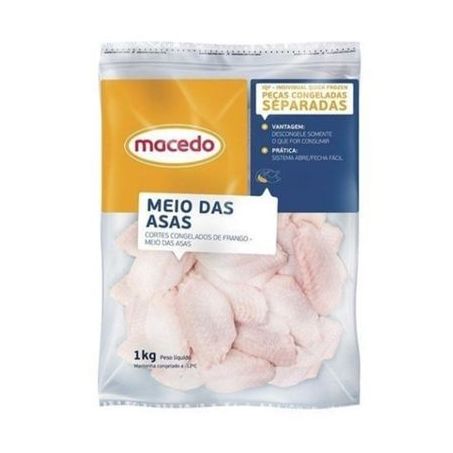 Meio da asa congelado macedo 1kg
