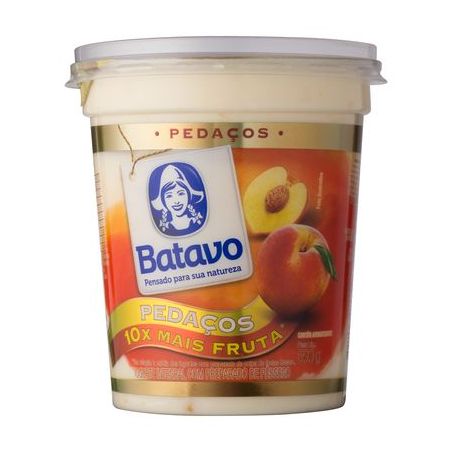 IOGURTE C/PED PESSEGO BATAVO 450G