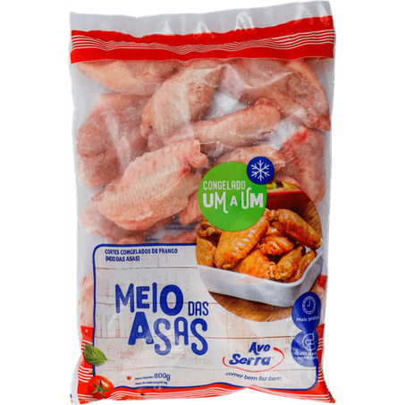 Meio asa ave serra 800gr cong