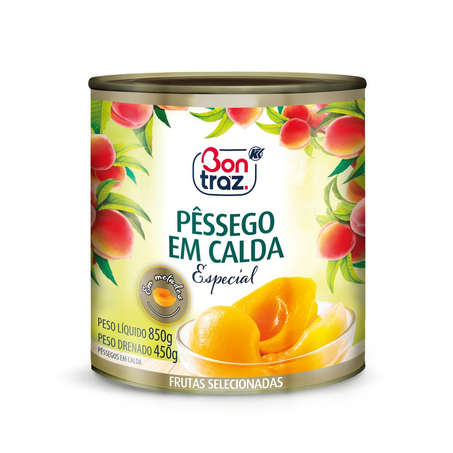 Pêssego Calda Bontraz Lata com 450G