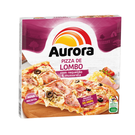 Pizza aurora lombo com requeijão e mussarela 460g