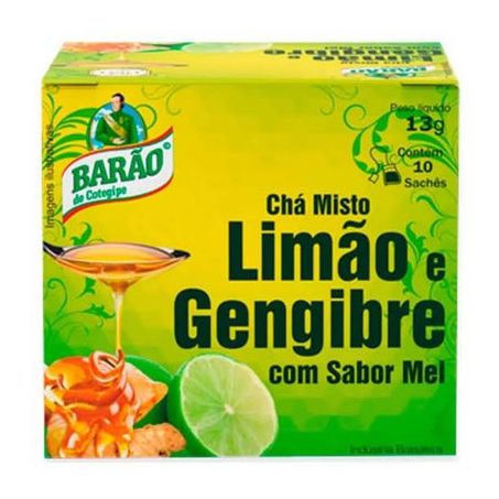Cha barao limao gengibre c/sabor de mel 13g