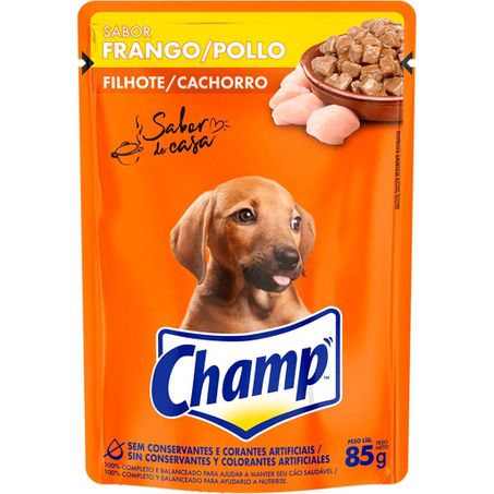Alimento para Cães Filhotes Champ Frango Sachê 85gr