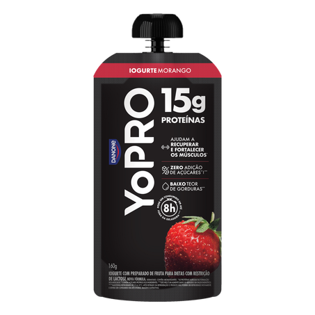 Iogurte yopro squeeze morango 160g