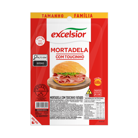 MORTADELA C/T FAT 400G EXCELSI