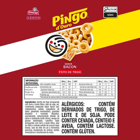 Salgadinho de Trigo Pingo Douro Bacon 76g 360-2
