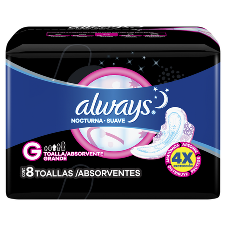 Absorvente higienico always noturno suave lv8pg7