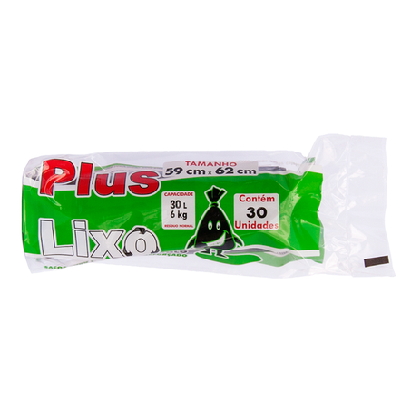 SACO LIXO PLUS ROLO 30L C/30