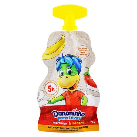 DANONINHO PETIT SUISSE MORANGO & BANANA PARA LEVAR POUCH