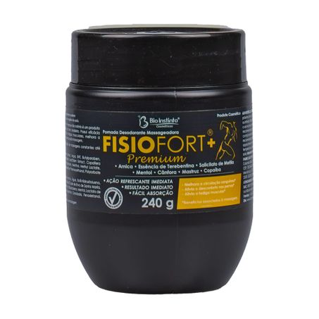 POMADA MASSAGEADORA FISIOFORT PREMIUM 240G BIO INSTINTO