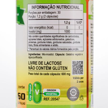 MIO INOSITOL 600MG 60CAPSULAS UNILIFE 360-2